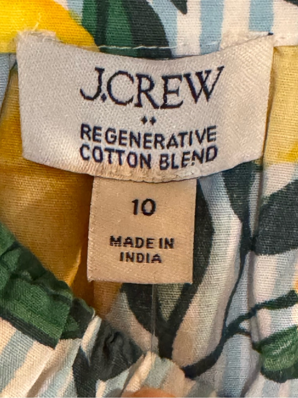 J. Crew Factory Blue & Yellow Lemon-Print Maxi Dress - Picture 4 of 5